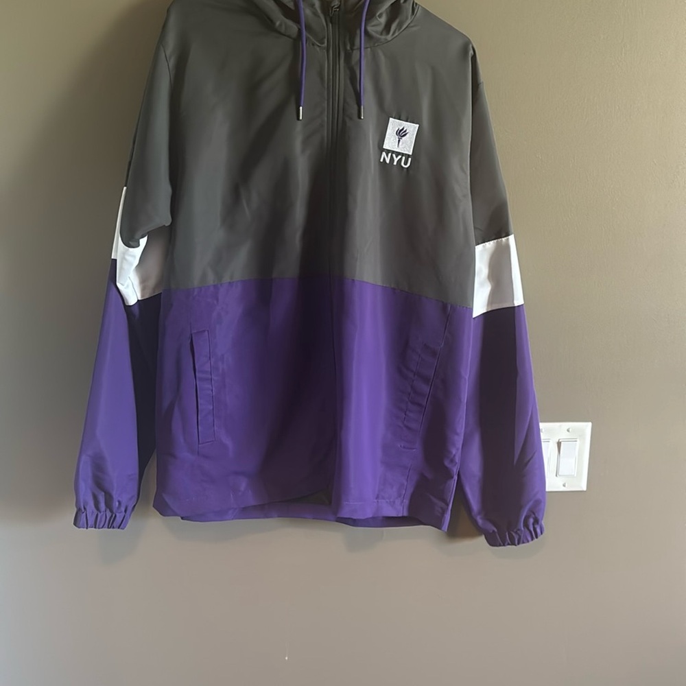 Gray and Purple Lightweight Jacket